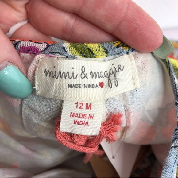 NWT Mimi & Maggie dress Charlotte multi floral w/ bloomers size 12 month - Picture 8 of 12